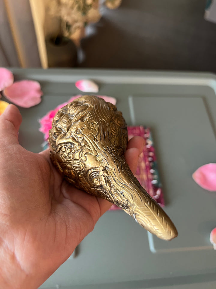 Antique Brass Shankh: Divine Resonance