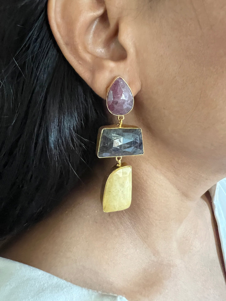 Multi Sapphire Earrings - Premium Quality, Exquisite Craftsmanship