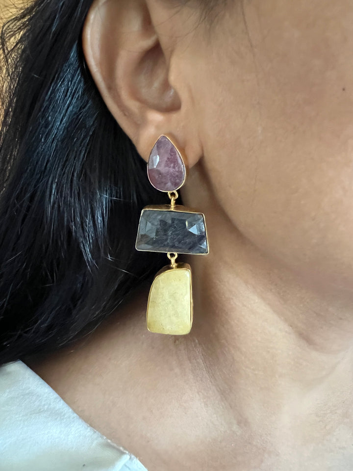 Multi Sapphire Earrings - Premium Quality, Exquisite Craftsmanship