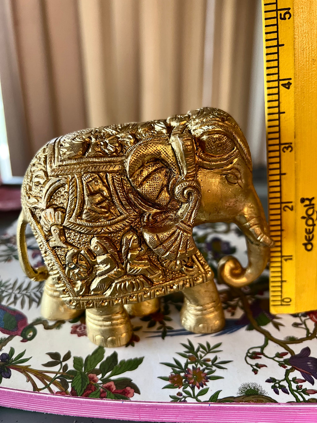 Antique Brass Elephant: Majestic Elegance