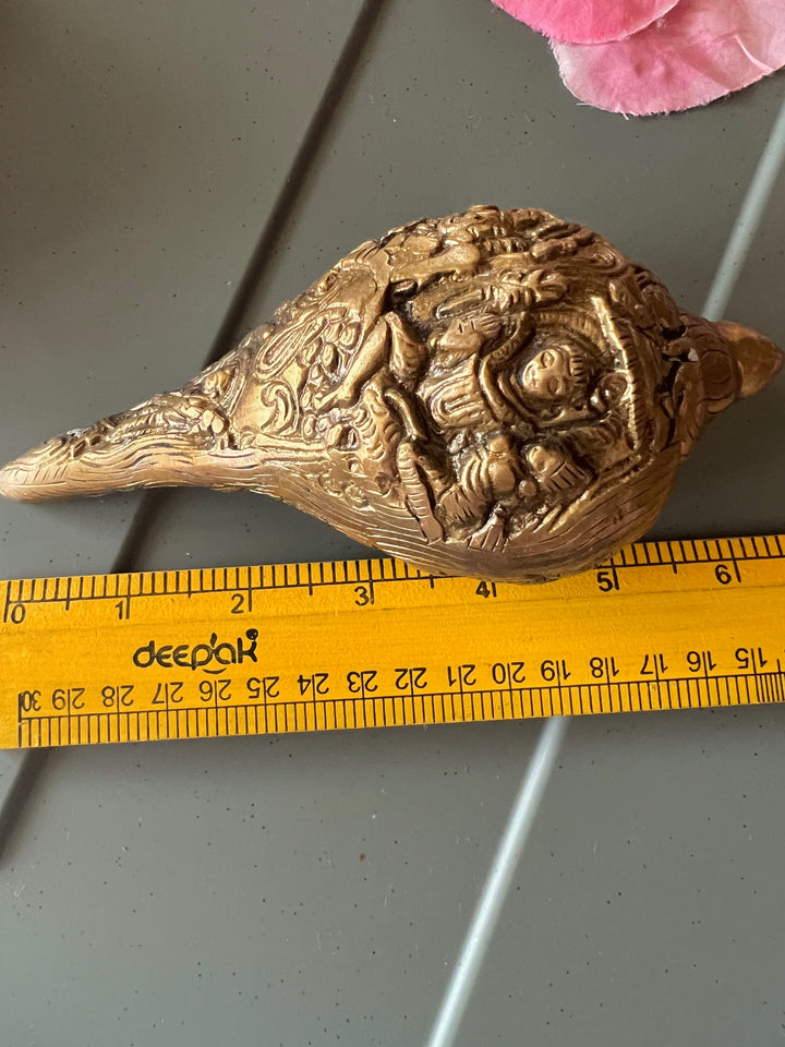 Antique Brass Shankh: Divine Resonance