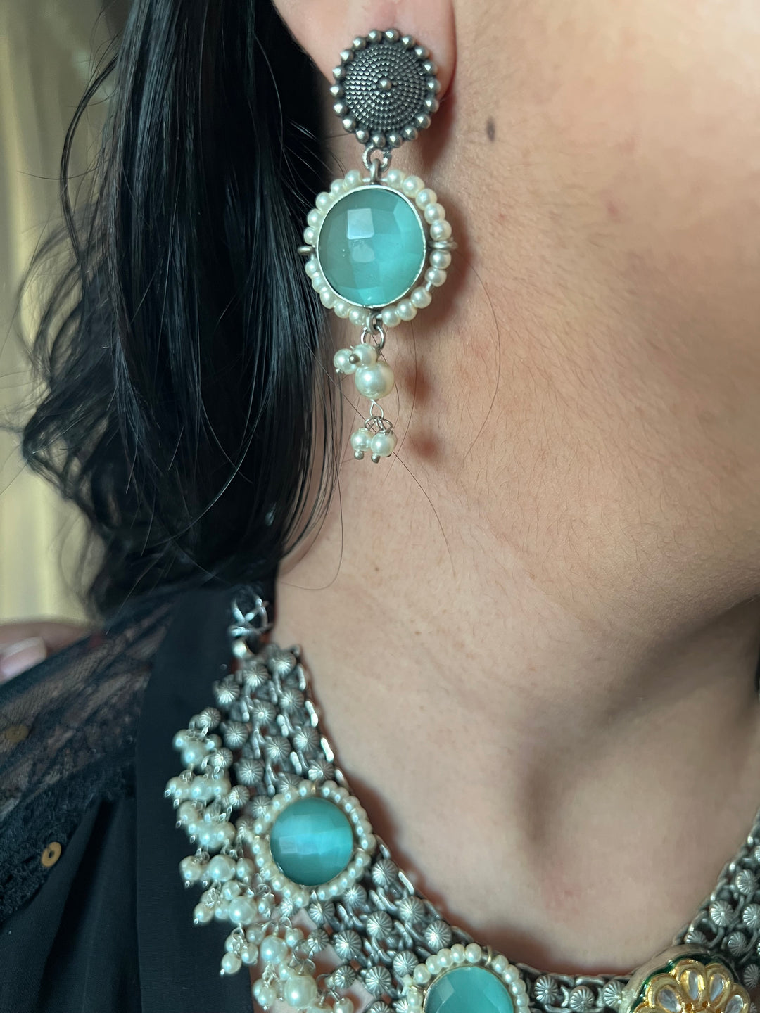 Antique Oxidized Fusion Necklace Set – Timeless Elegance | Brand SHIVKA