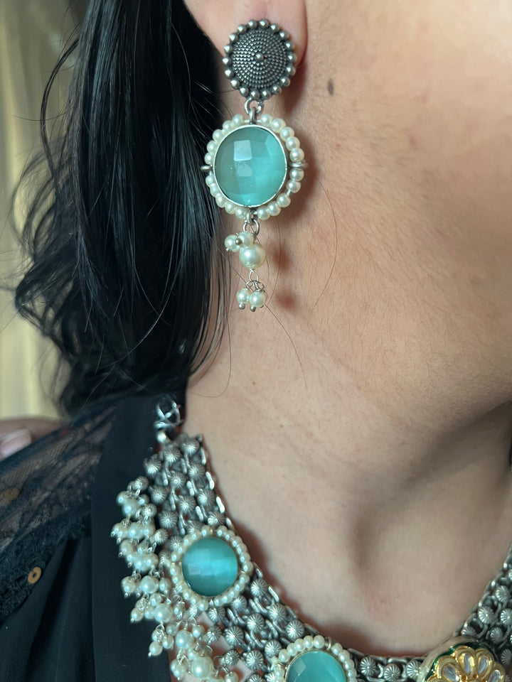 Antique Oxidized Fusion Necklace Set – Timeless Elegance | Brand SHIVKA