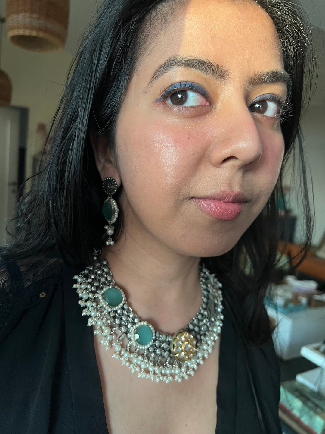 Antique Oxidized Fusion Necklace Set – Timeless Elegance | Brand SHIVKA