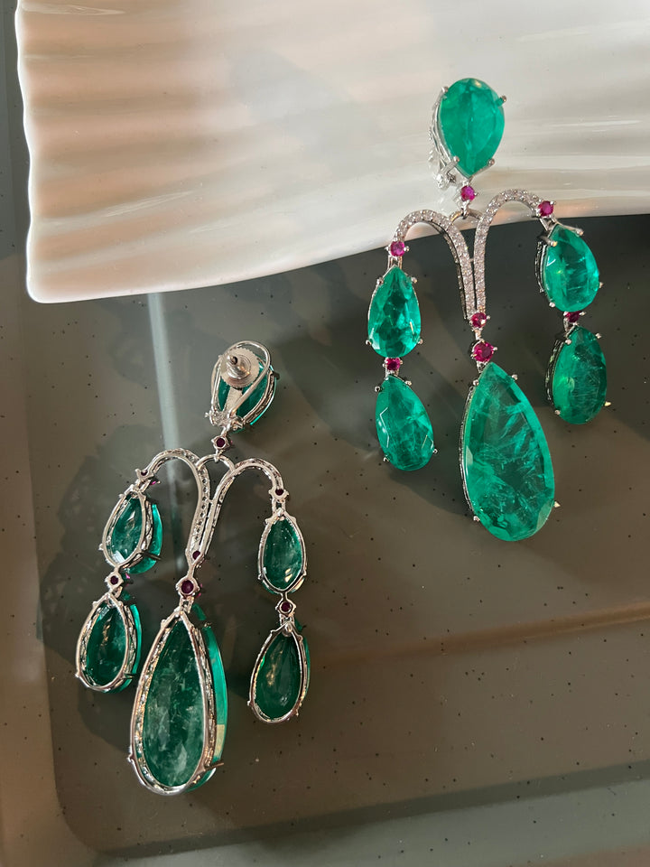 Premium Doublet Stone Earrings - Premium Quality, Exquisite Craftsmanship