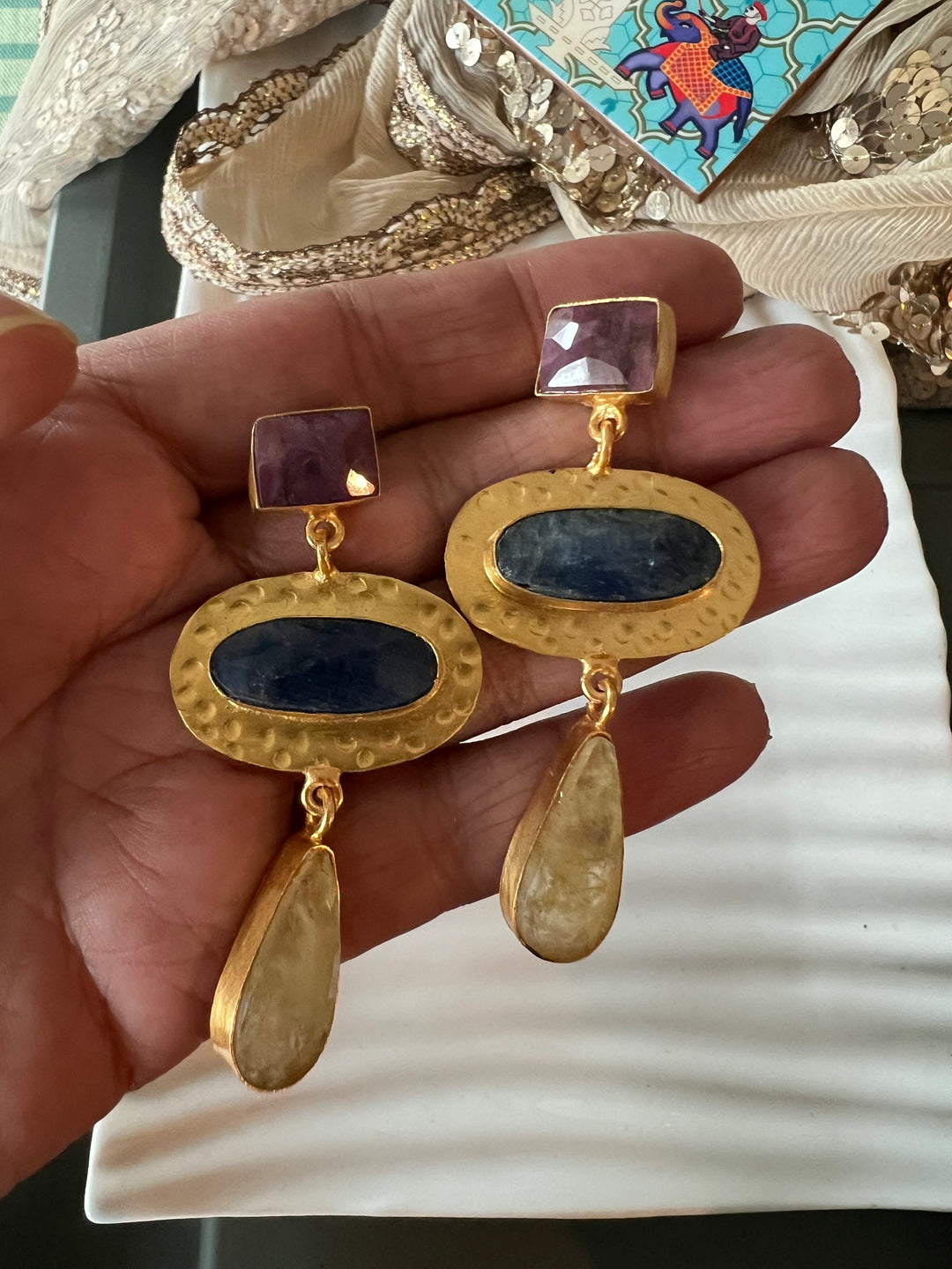 Multi Sapphire Earrings - Premium Quality, Exquisite Craftsmanship