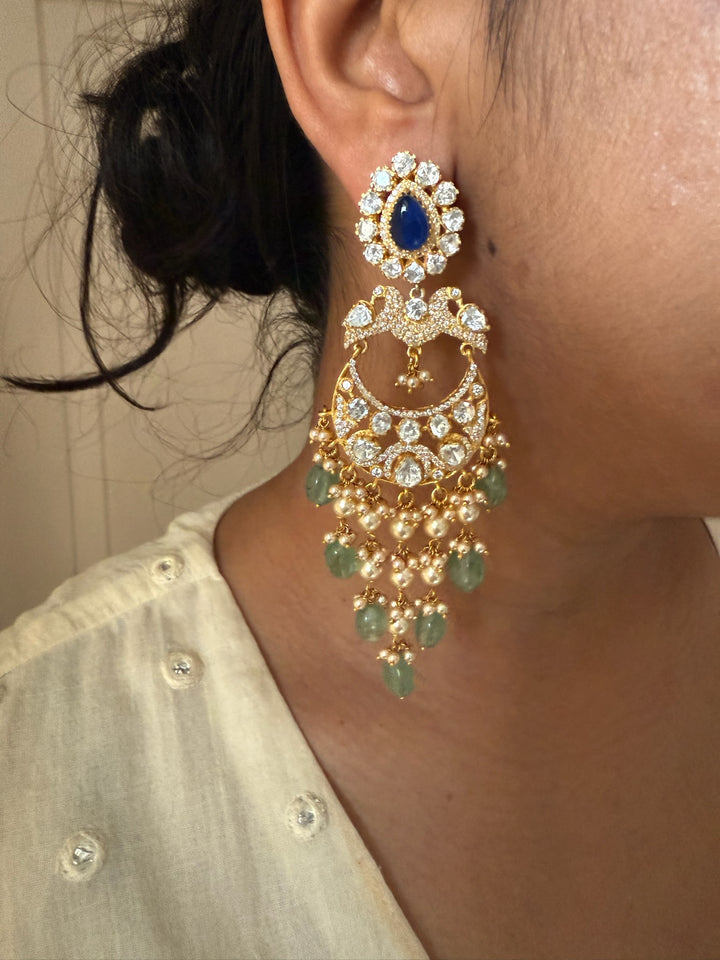 Premium Jadau Polki Kundan Earrings – SHIVKA