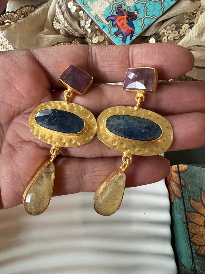Multi Sapphire Earrings - Premium Quality, Exquisite Craftsmanship