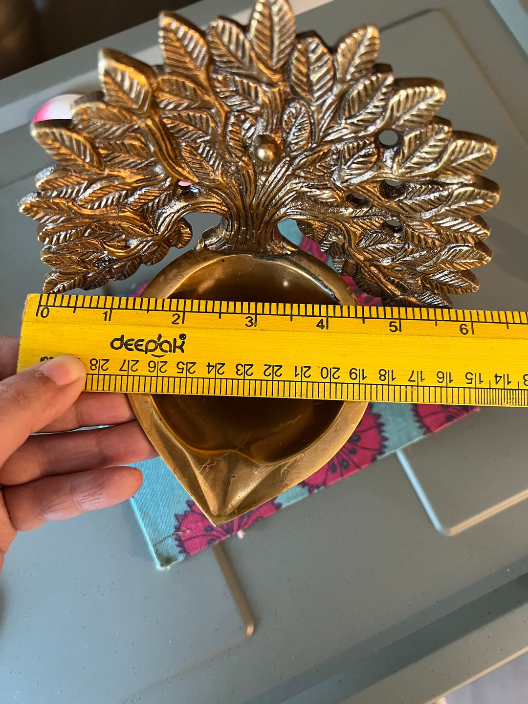 Antique Brass Tree of Life Diya: Illuminating Spirituality