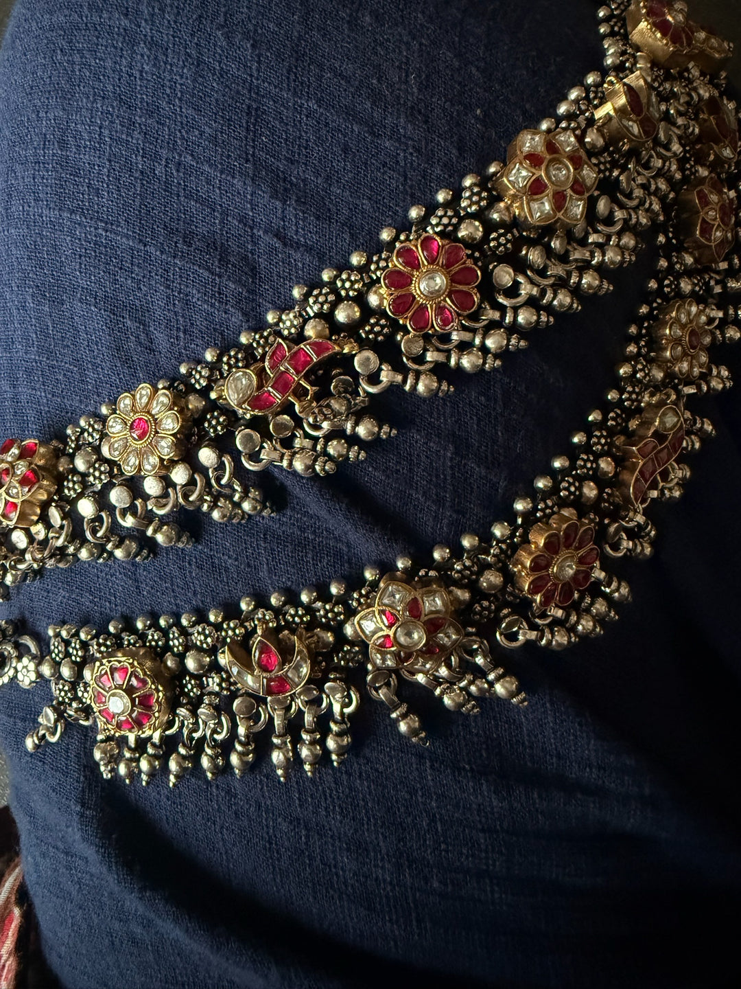 925 Silver Kundan Fusion Anklets – SHIVKA