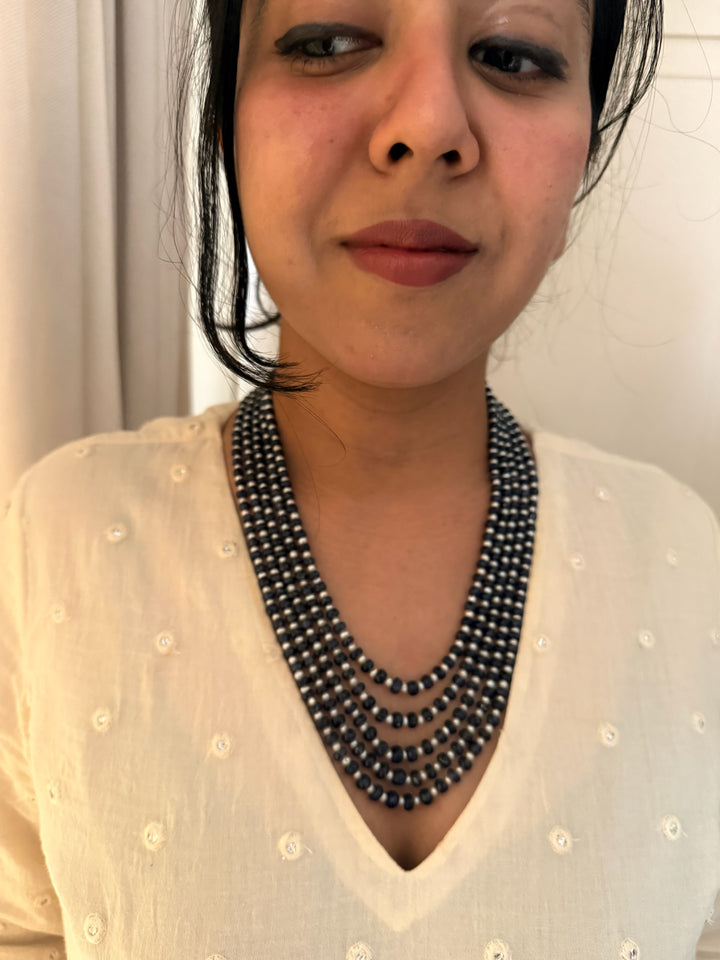 Blue Sapphire & Pearl Necklace – SHIVKA