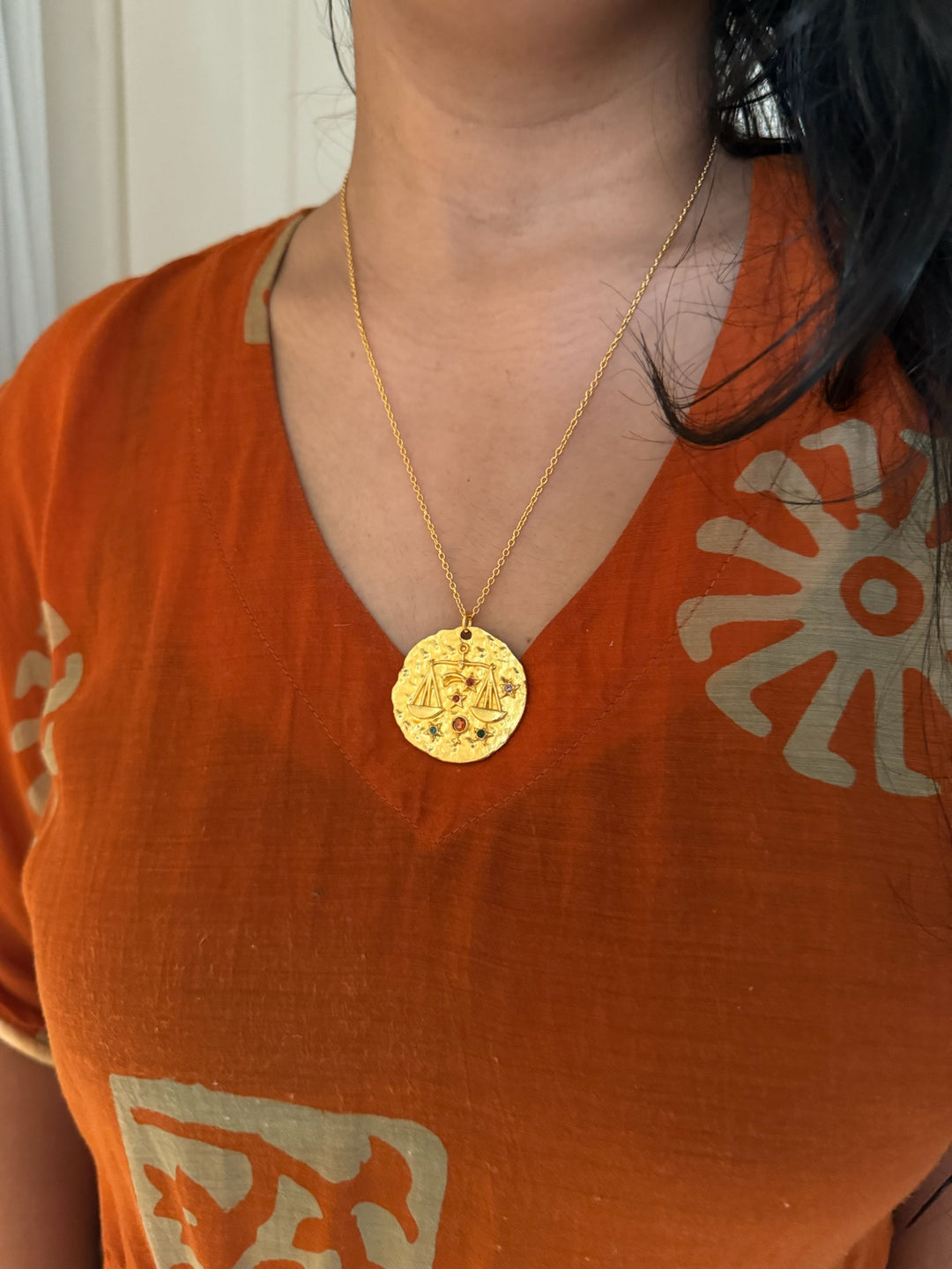 Libra Zodiac Gemstone Pendant – SHIVKA