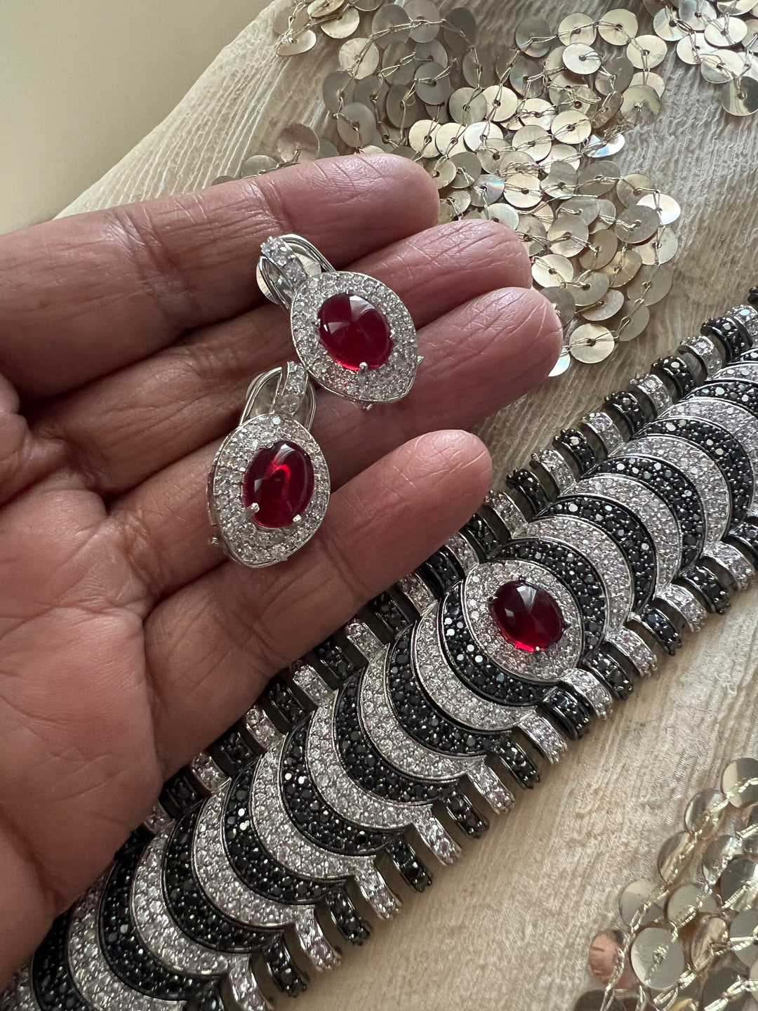 Elegant Designer Choker Necklace Set | SHIVKA | Brass, Copper & Silver | Perfect for Destination Weddings