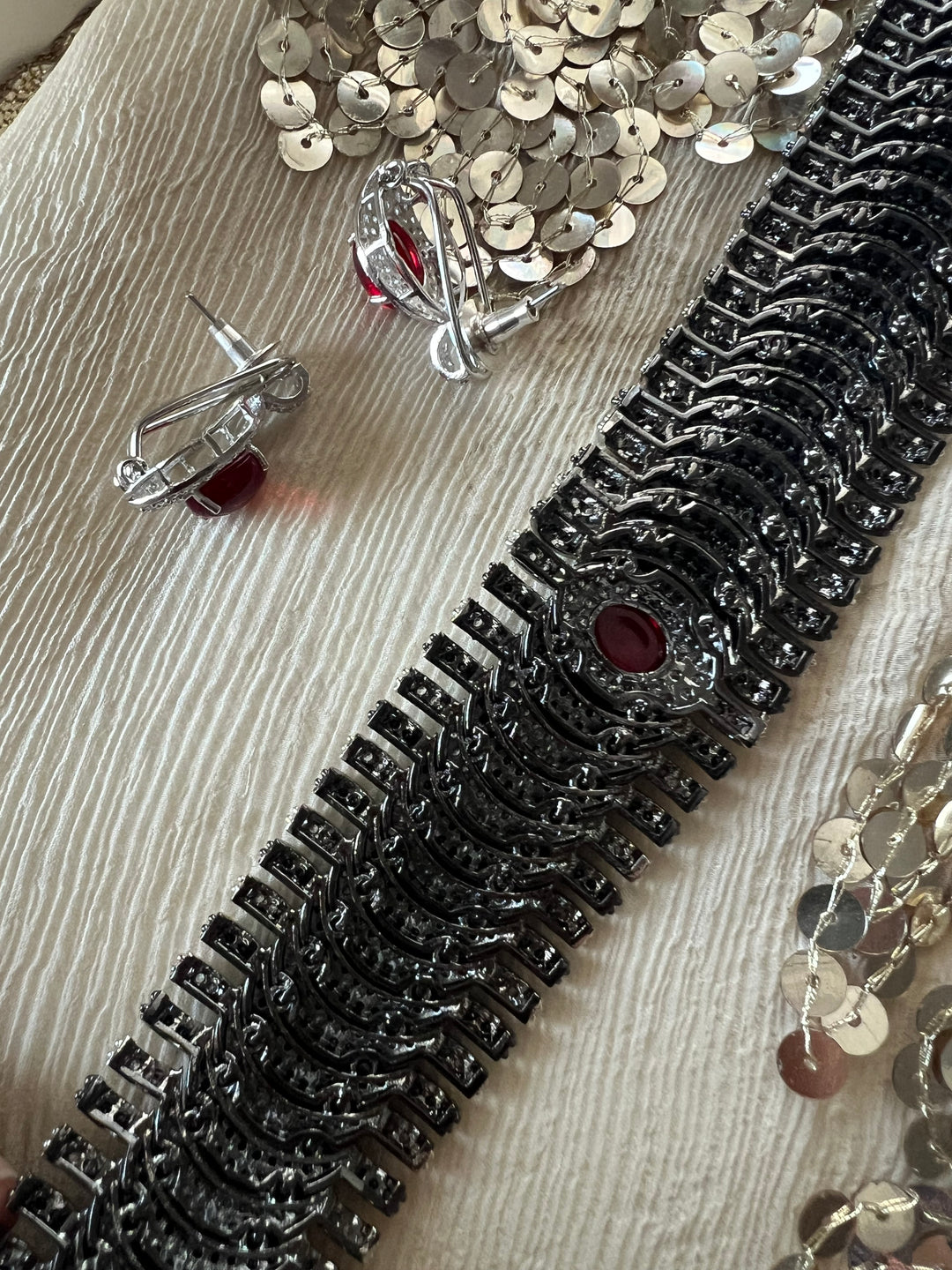 Elegant Designer Choker Necklace Set | SHIVKA | Brass, Copper & Silver | Perfect for Destination Weddings