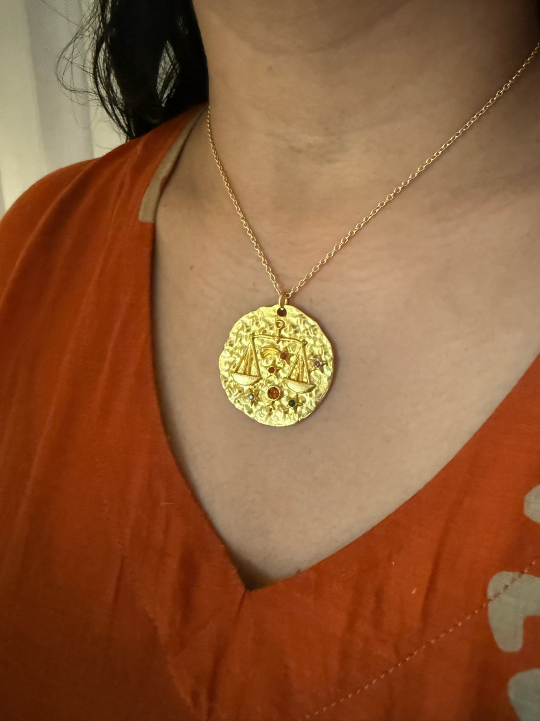 Libra Zodiac Gemstone Pendant – SHIVKA