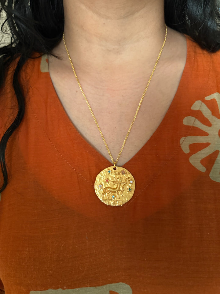 Sagittarius Zodiac Gemstone Pendant – SHIVKA