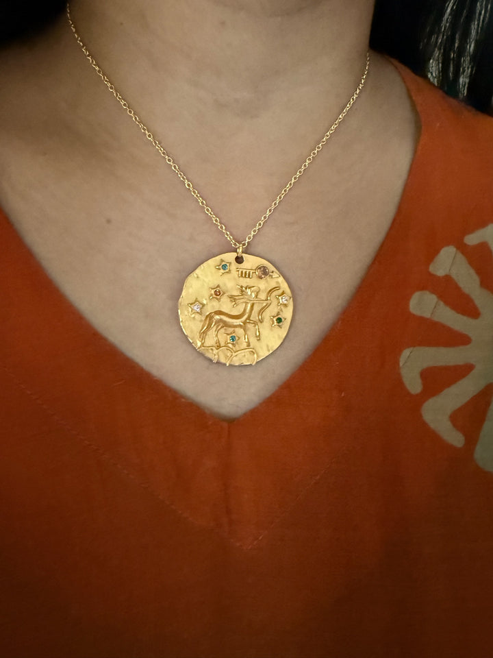 Sagittarius Zodiac Gemstone Pendant – SHIVKA