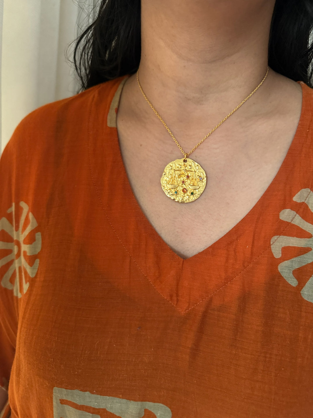 Libra Zodiac Gemstone Pendant – SHIVKA