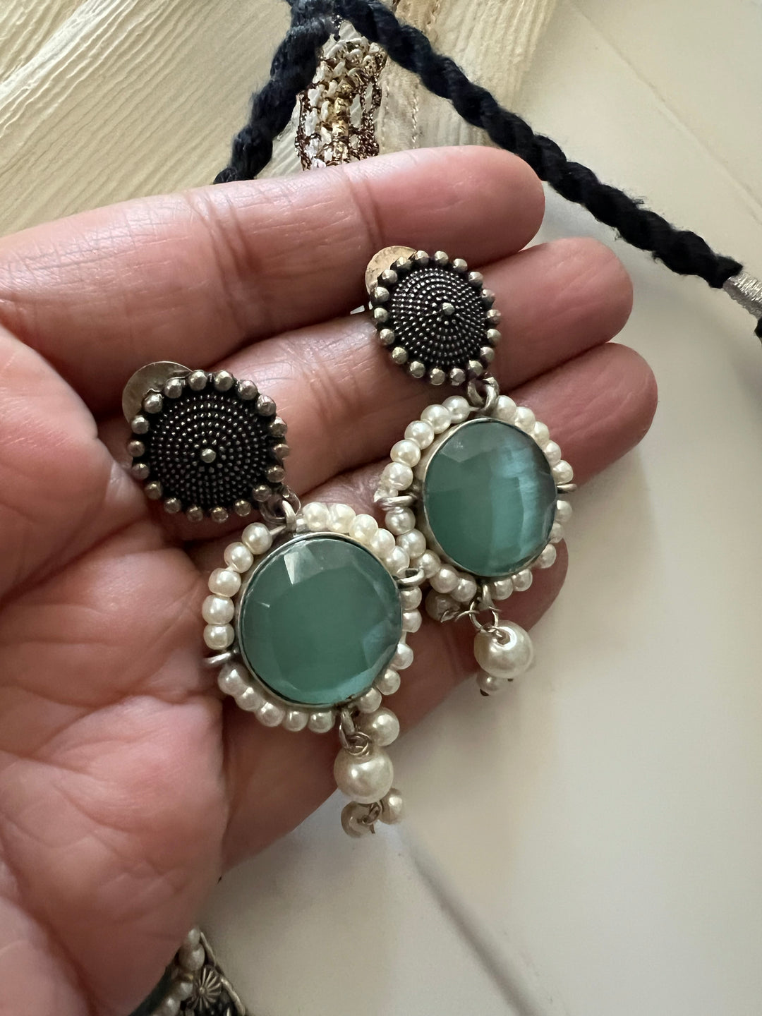 Antique Oxidized Fusion Necklace Set – Timeless Elegance | Brand SHIVKA