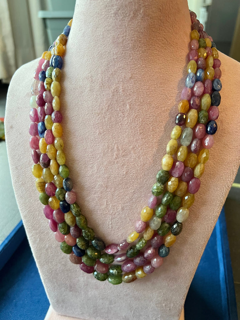 H. Stern Multi-Color Gemstone Yellow Gold Chandelier Necklace at 1stDibs | multicolor  gem necklace, multi color gemstone necklace, multicolor gemstone necklace