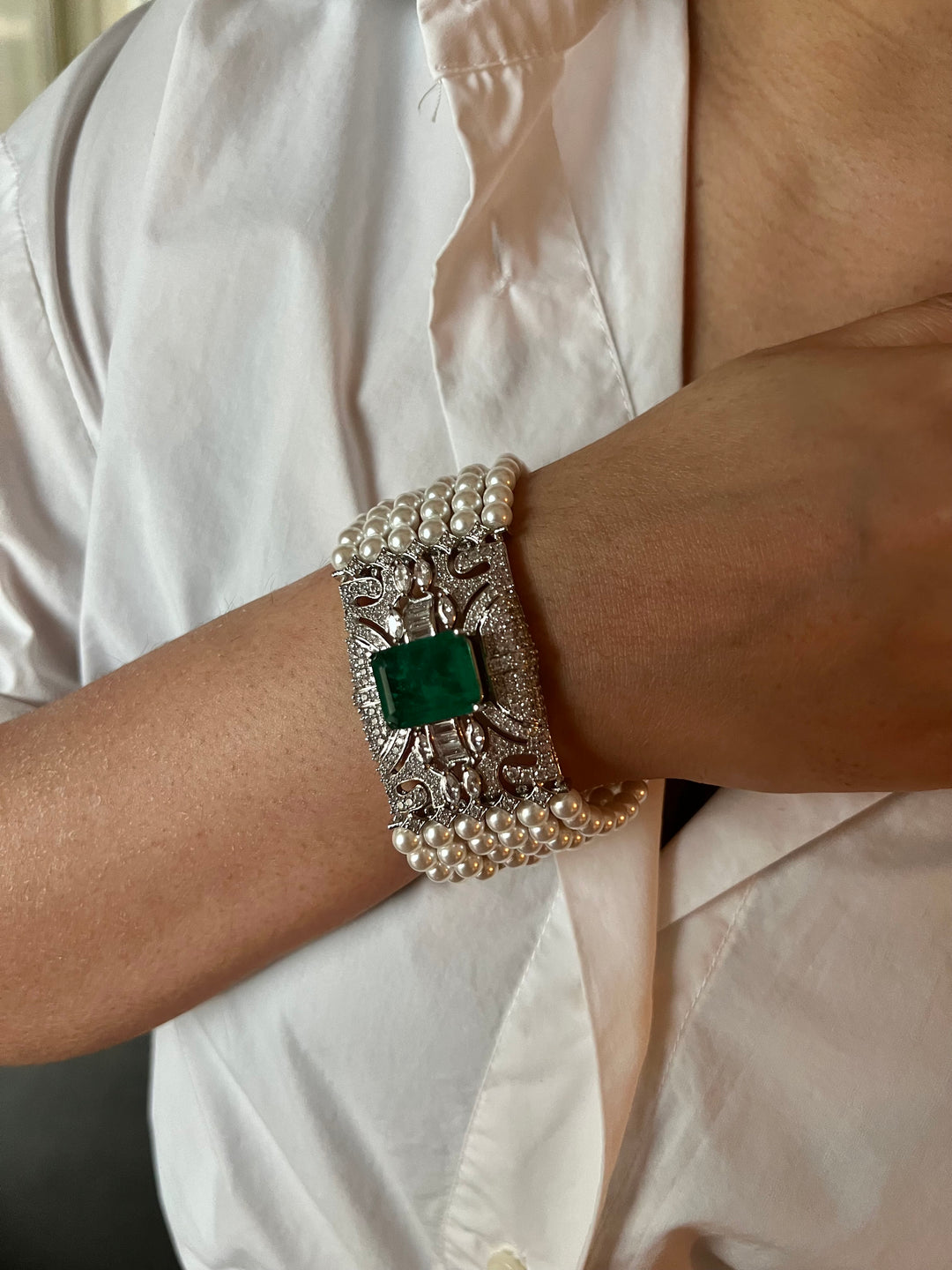 Statement Victorian Emerald Bracelet - Unparalleled Quality and Style