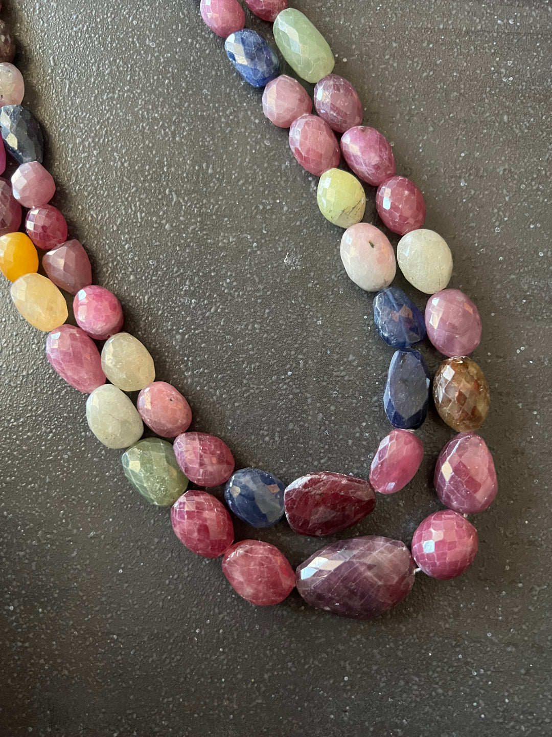 Handcrafted Multicolored Gemstone Necklace: A Tapestry of Elegance