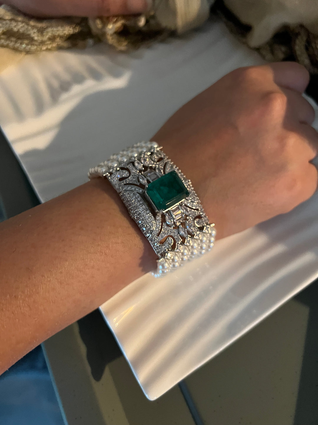 Statement Victorian Emerald Bracelet - Unparalleled Quality and Style