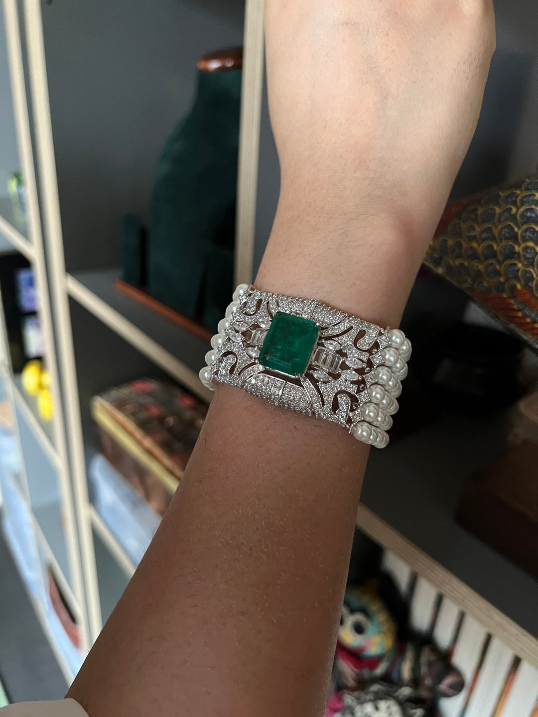 Statement Victorian Emerald Bracelet - Unparalleled Quality and Style