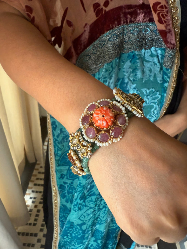 Handmade Vintage Victorian 925 Silver Bracelet