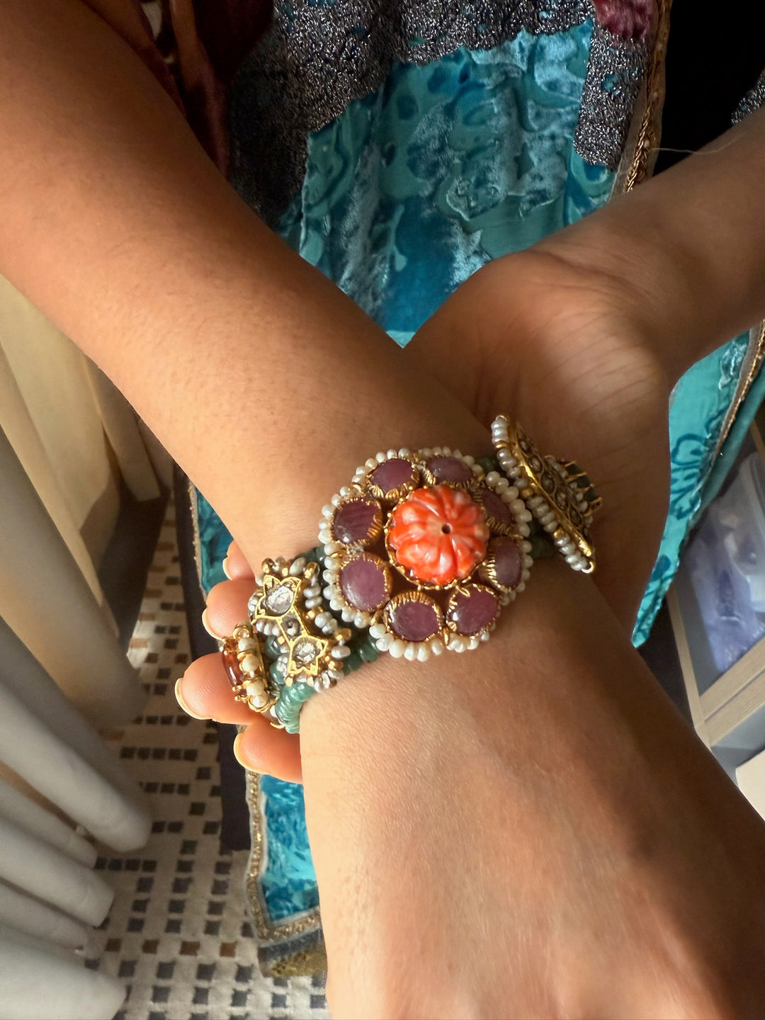 Handmade Vintage Victorian 925 Silver Bracelet