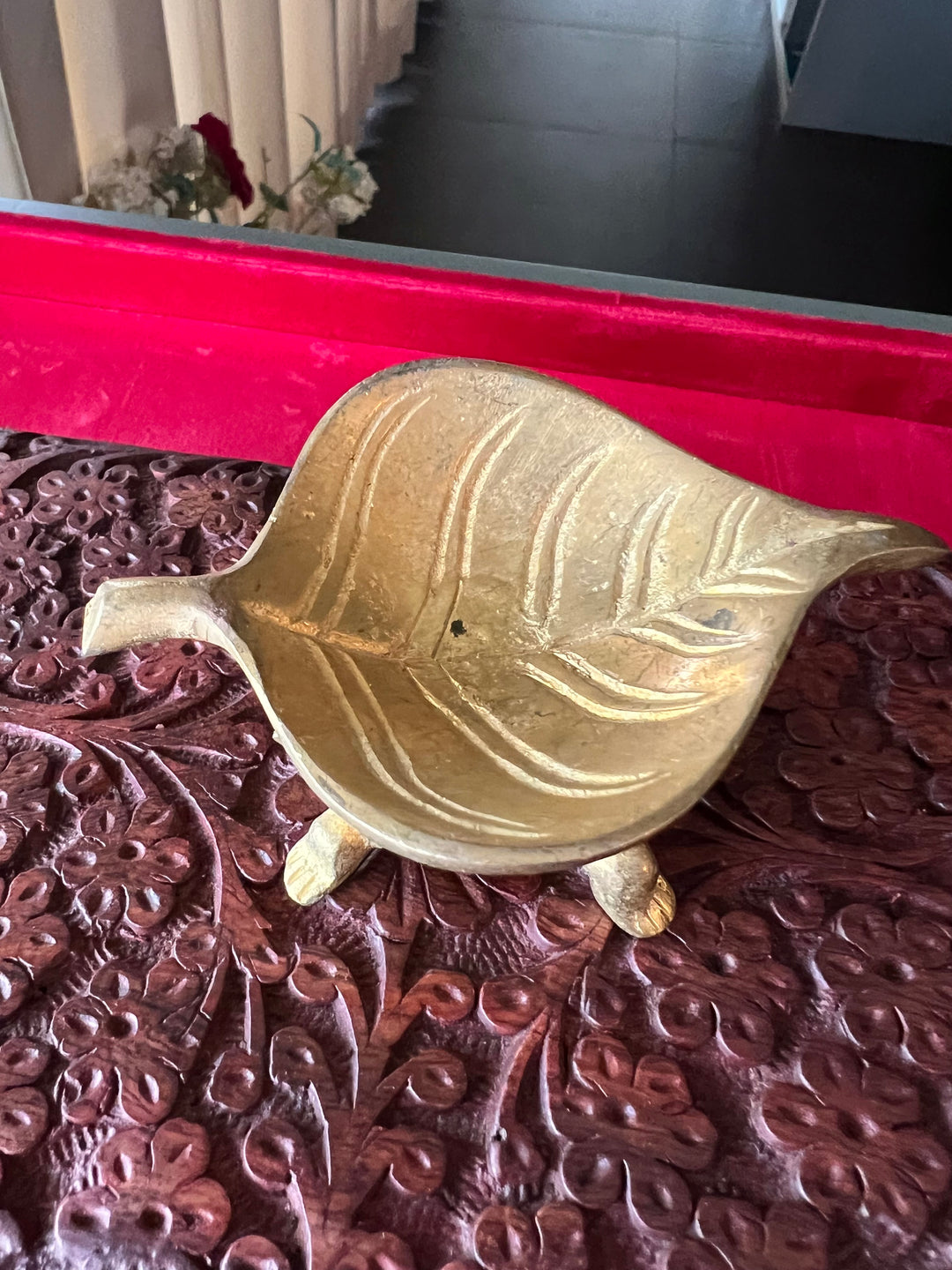 Solid Brass Tortoise Diya - Illuminating Serenity