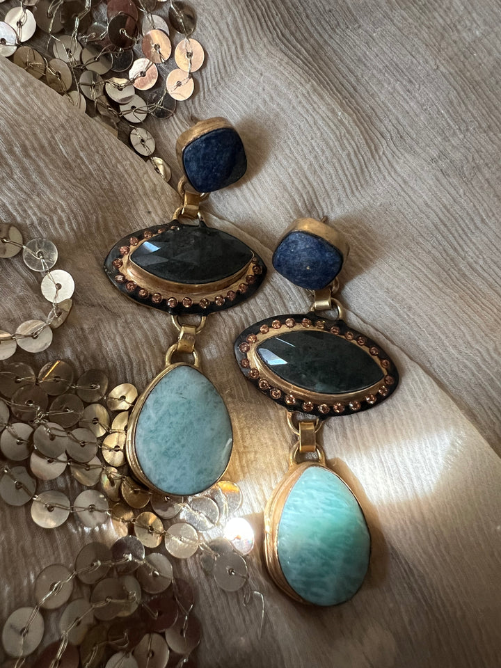 Elegant Natural Amazonite Earrings – Handmade Luxury