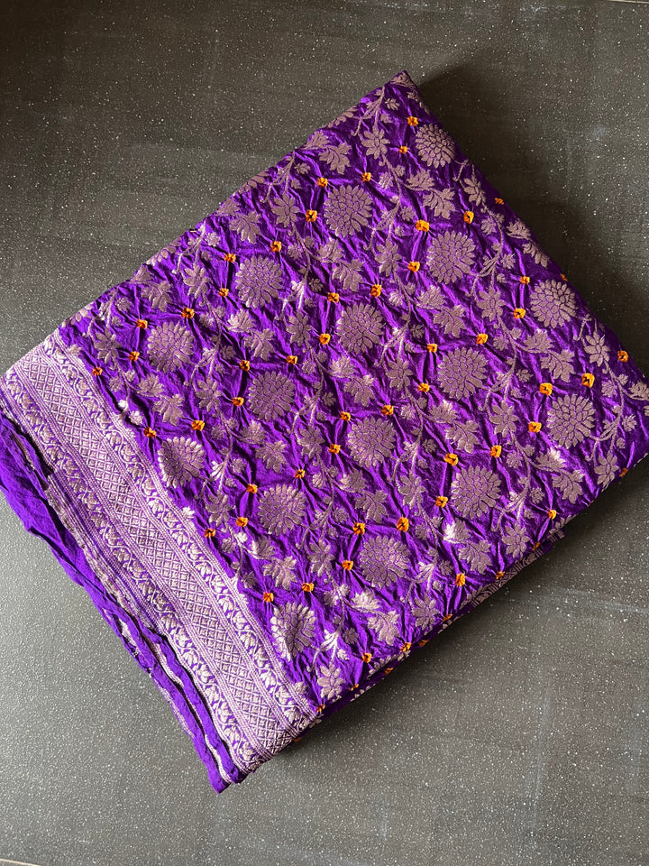 Elegant Purple Pure Silk Dupatta - Luxurious Drapes for Every Occasion
