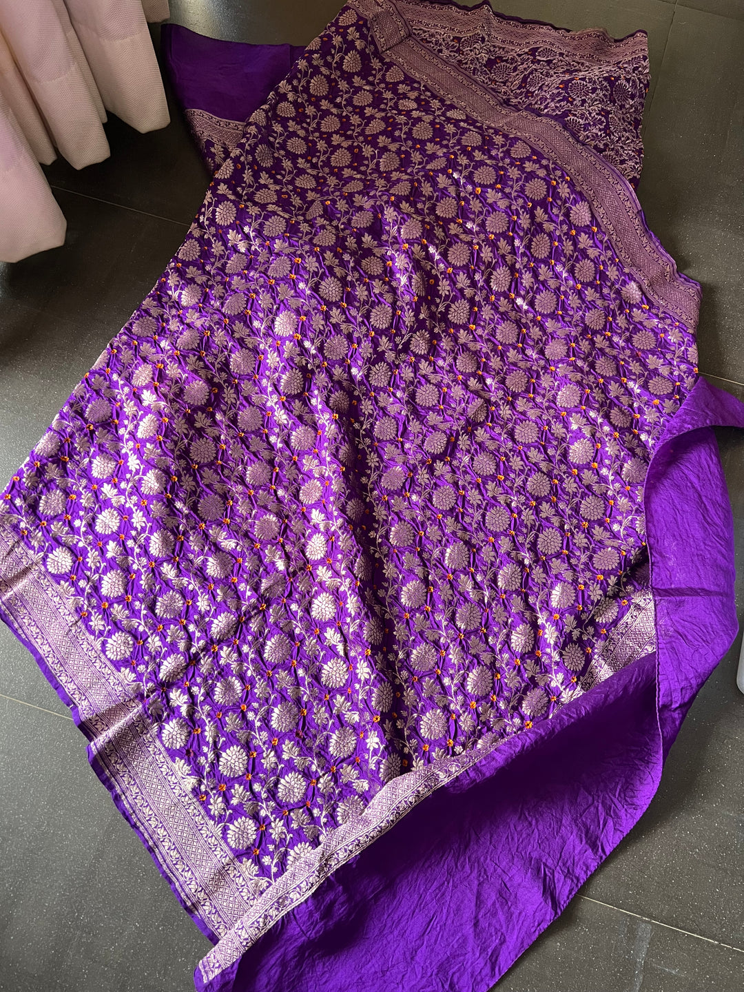 Elegant Purple Pure Silk Dupatta - Luxurious Drapes for Every Occasion