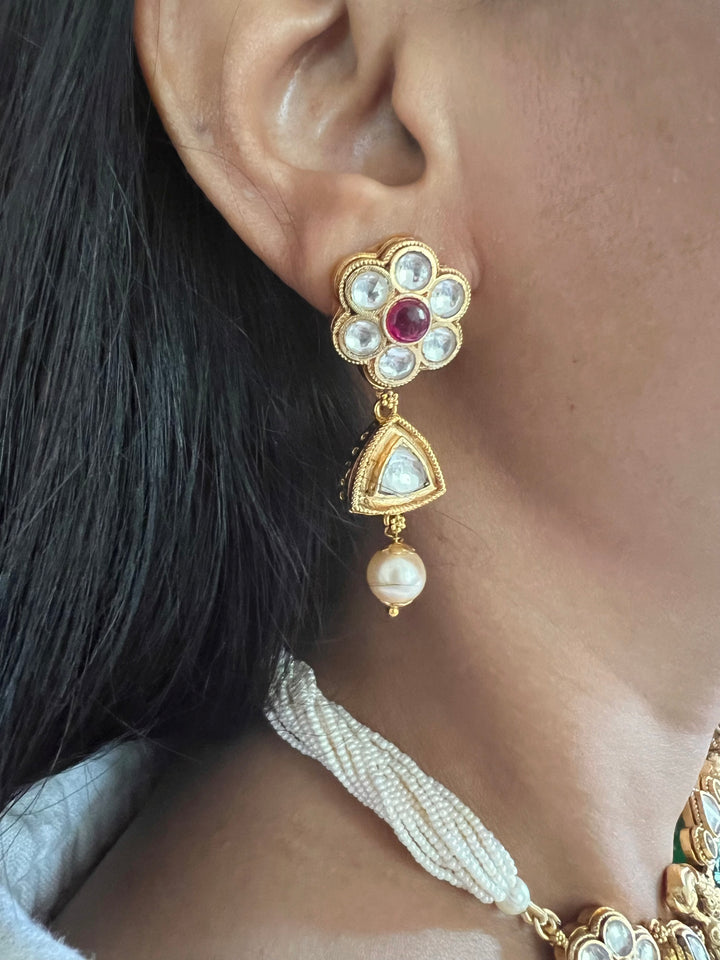 Elegant Fusion Kundan Choker with Earrings