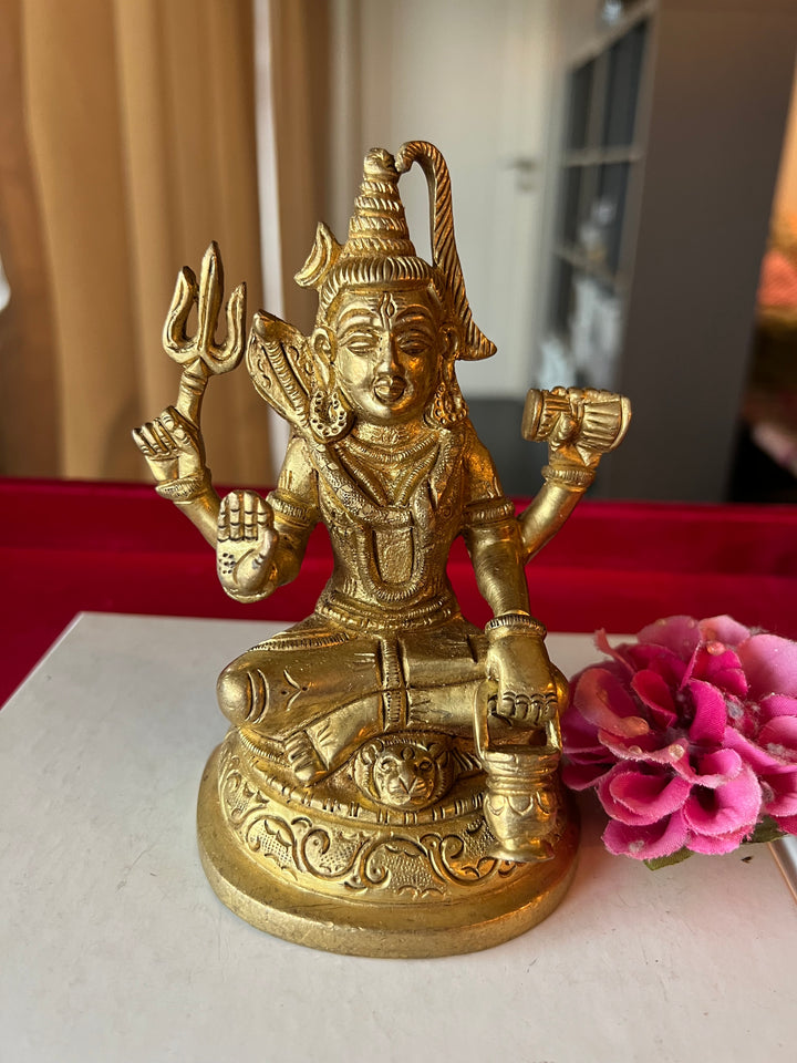 Brass Shiva Sculpture - Tranquility Embodied