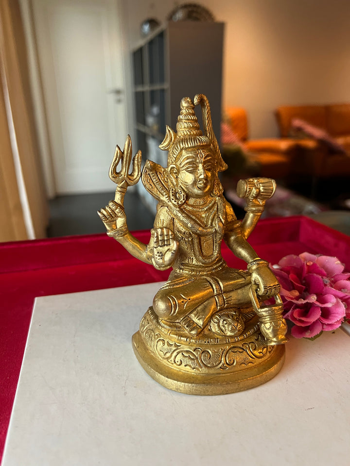 Brass Shiva Sculpture - Tranquility Embodied
