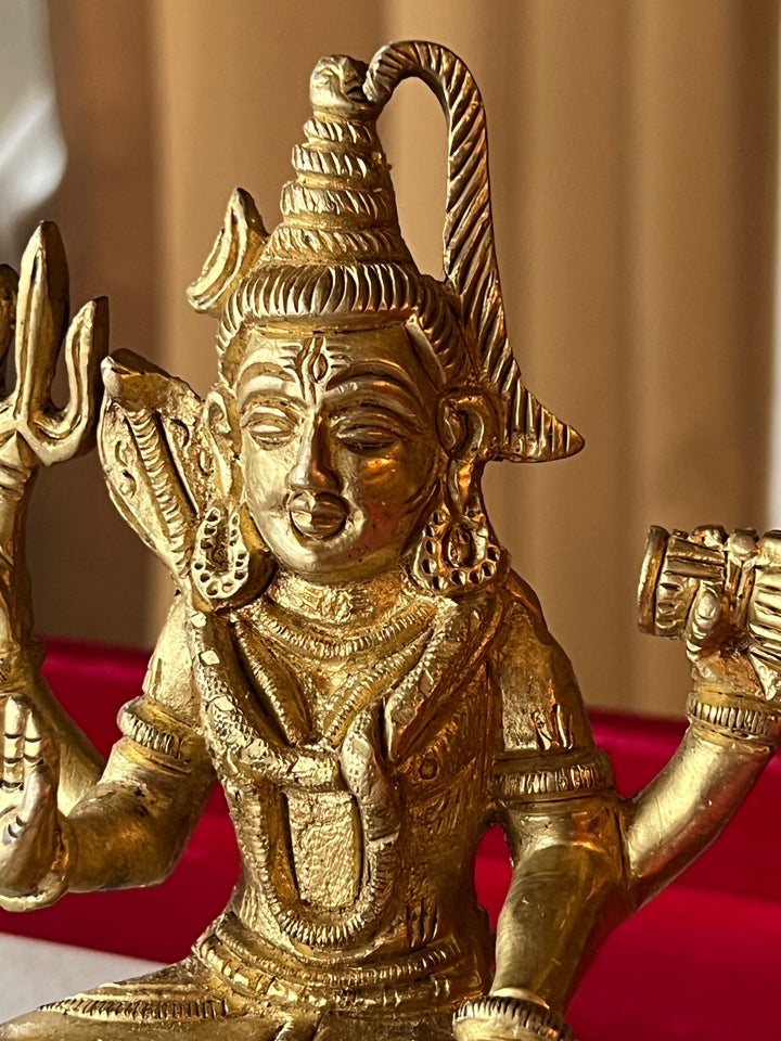 Brass Shiva Sculpture - Tranquility Embodied