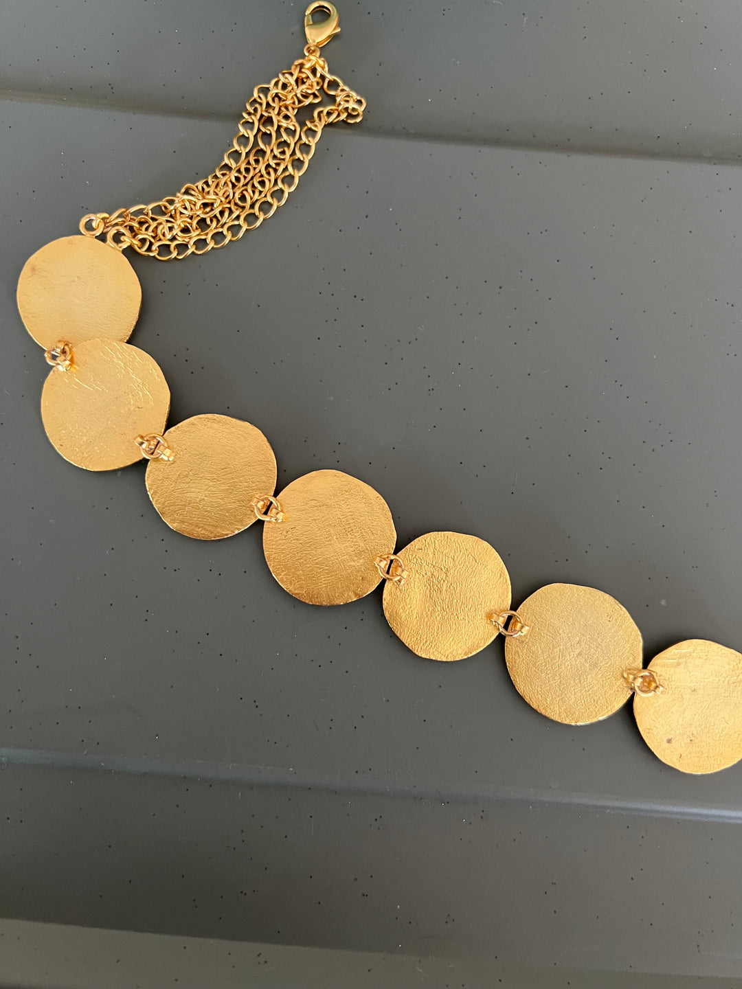 Statement Caeser Gold Tone Necklace