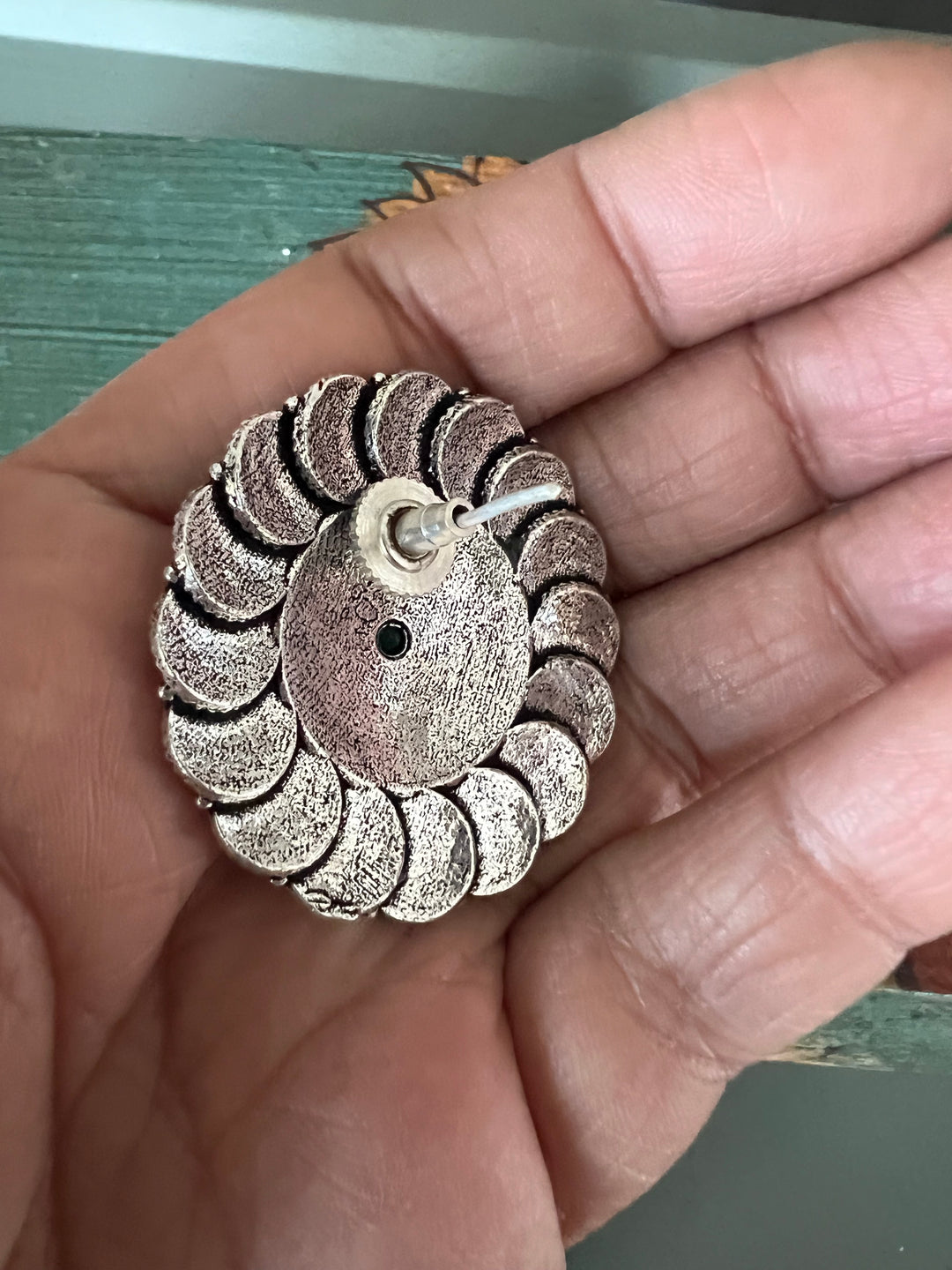 Beautiful Floral Disc Studs