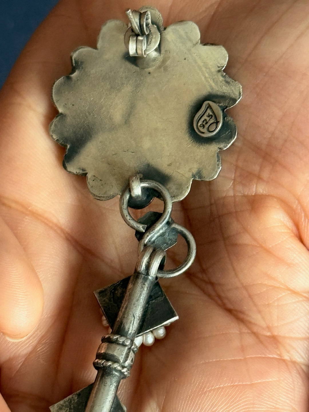 Fusion Kundan Silver Earrings | SHIVKA