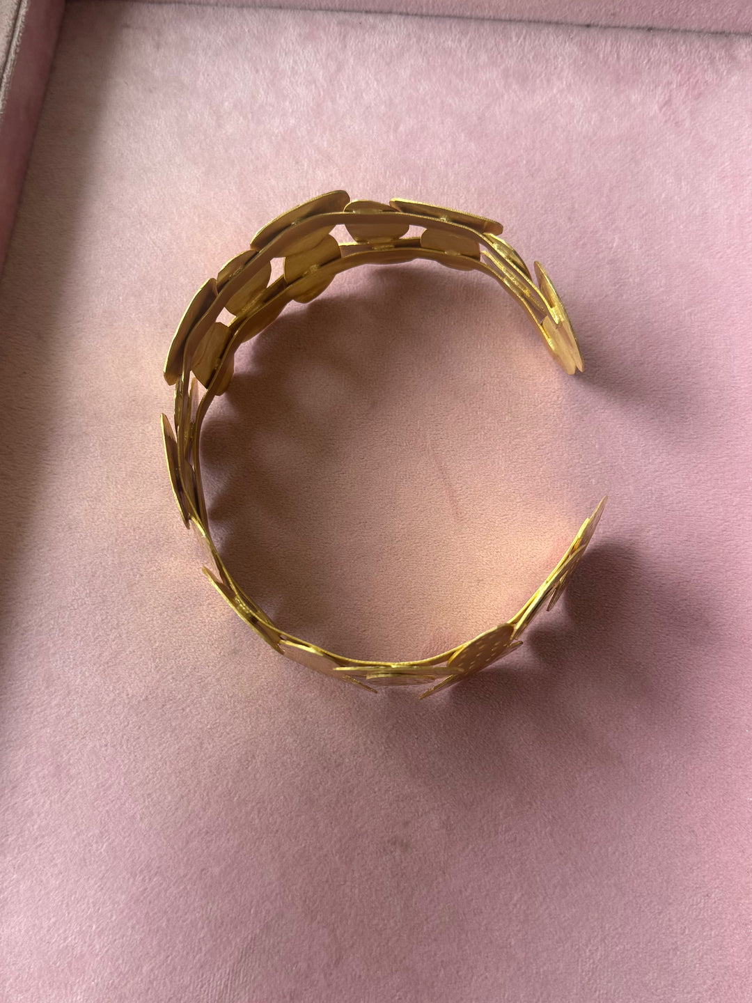 Asymmetric Hammered Gold-Tone Choker Necklace