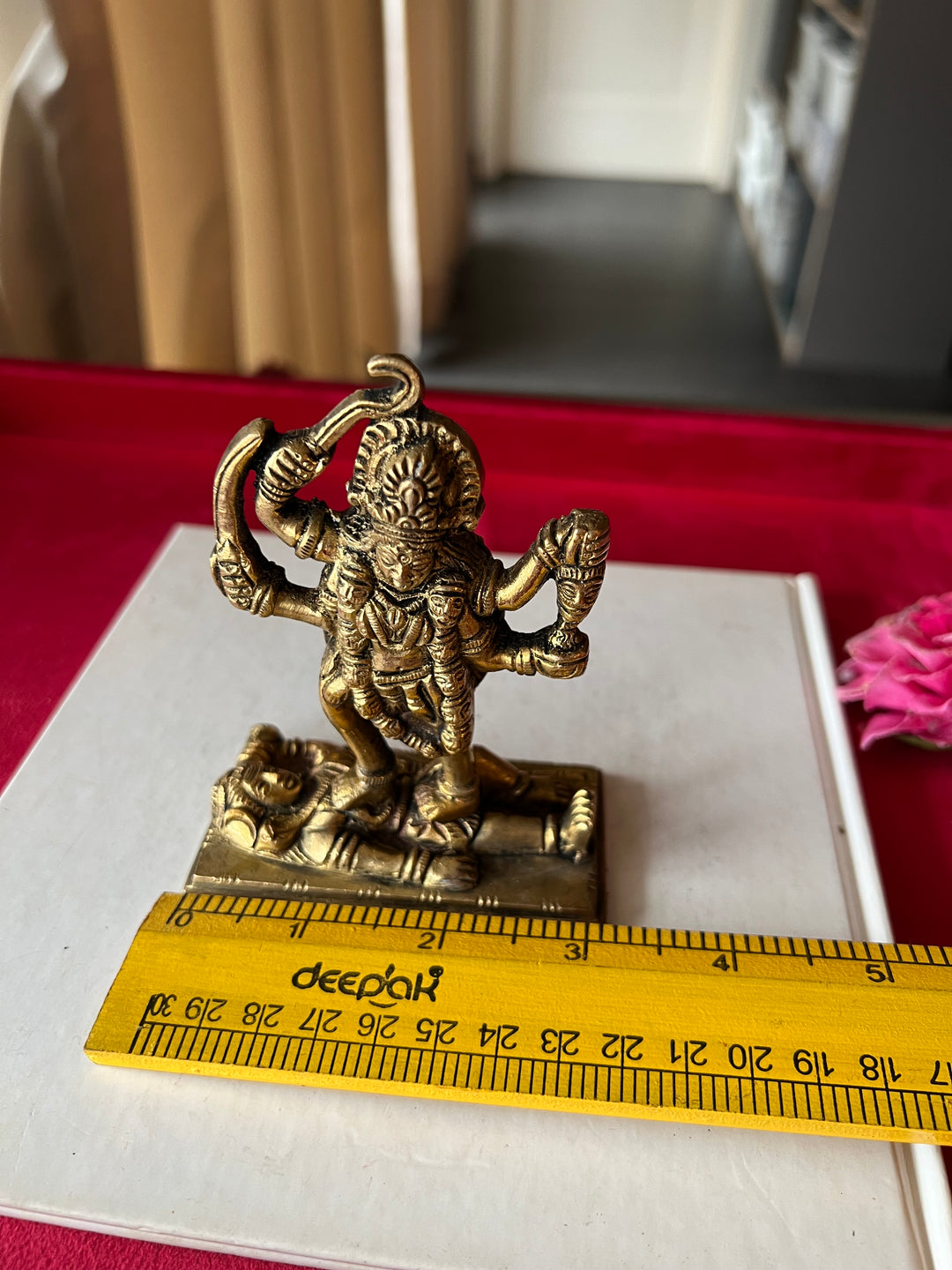 Brass Kali Sculpture - Fierce Goddess of Transformation