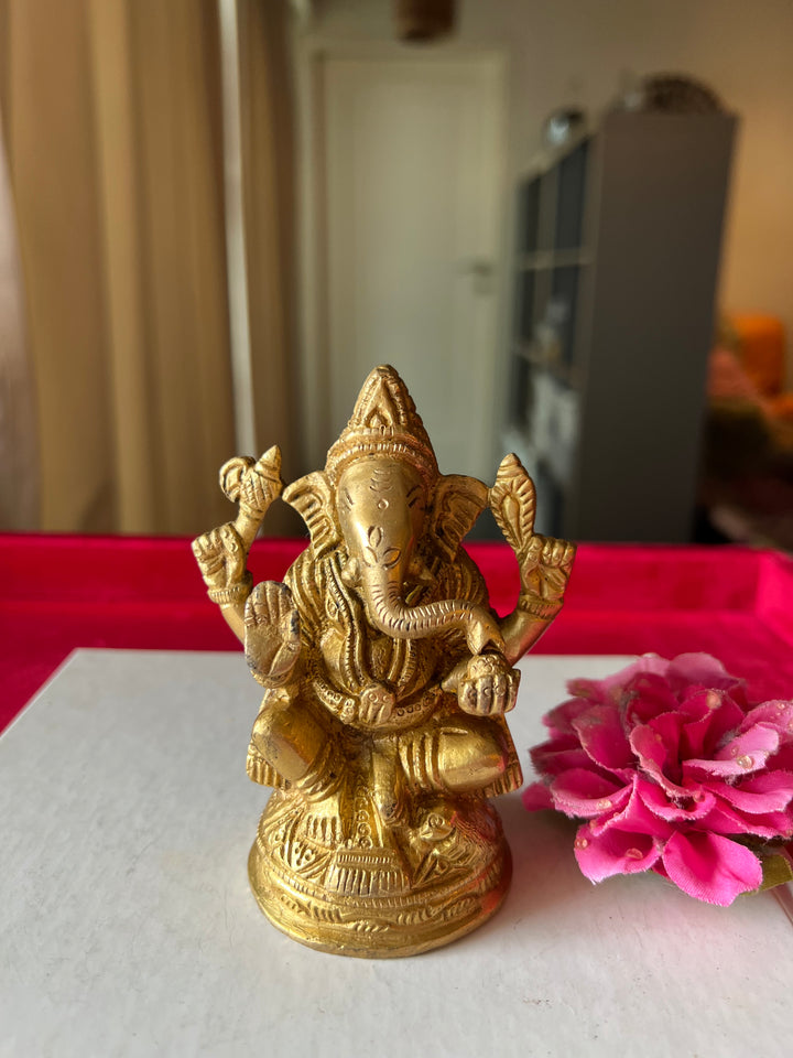 Brass Ganesha Sculpture - Remover of Obstacles and Blessings