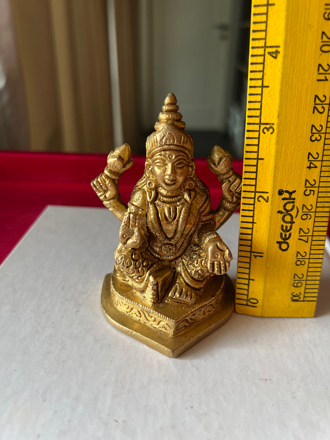 Brass Laxmi Sculpture - Goddess of Wealth and Prosperity