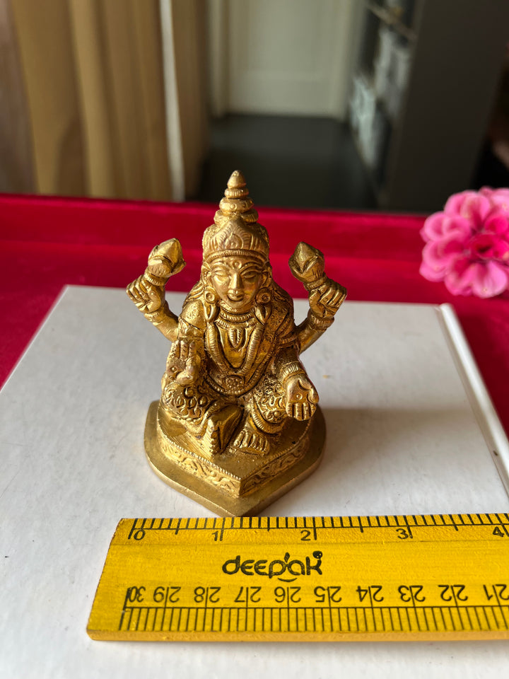 Brass Laxmi Sculpture - Goddess of Wealth and Prosperity
