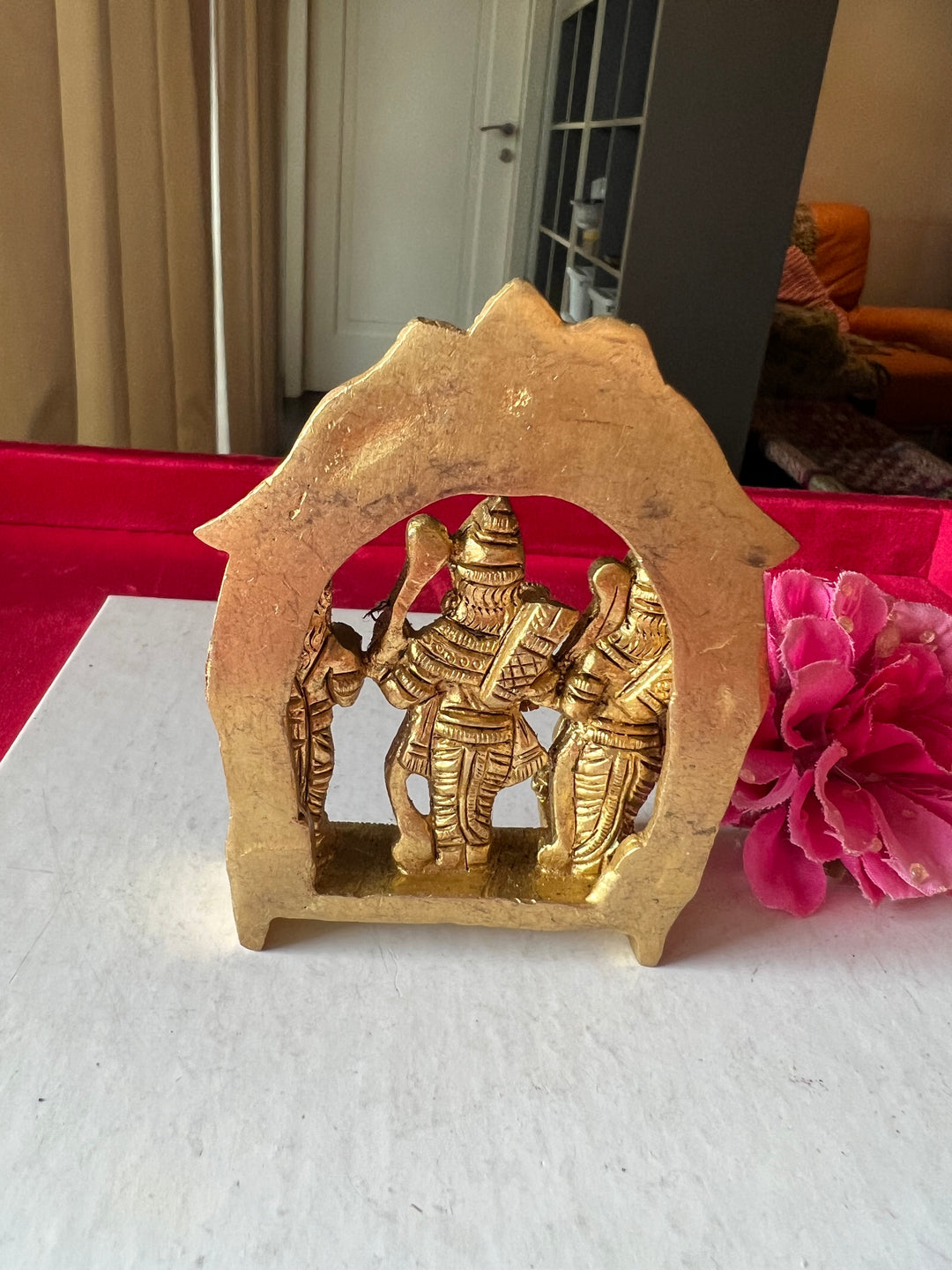 Brass Ram Darbar Sculpture - Divine Harmony and Unity
