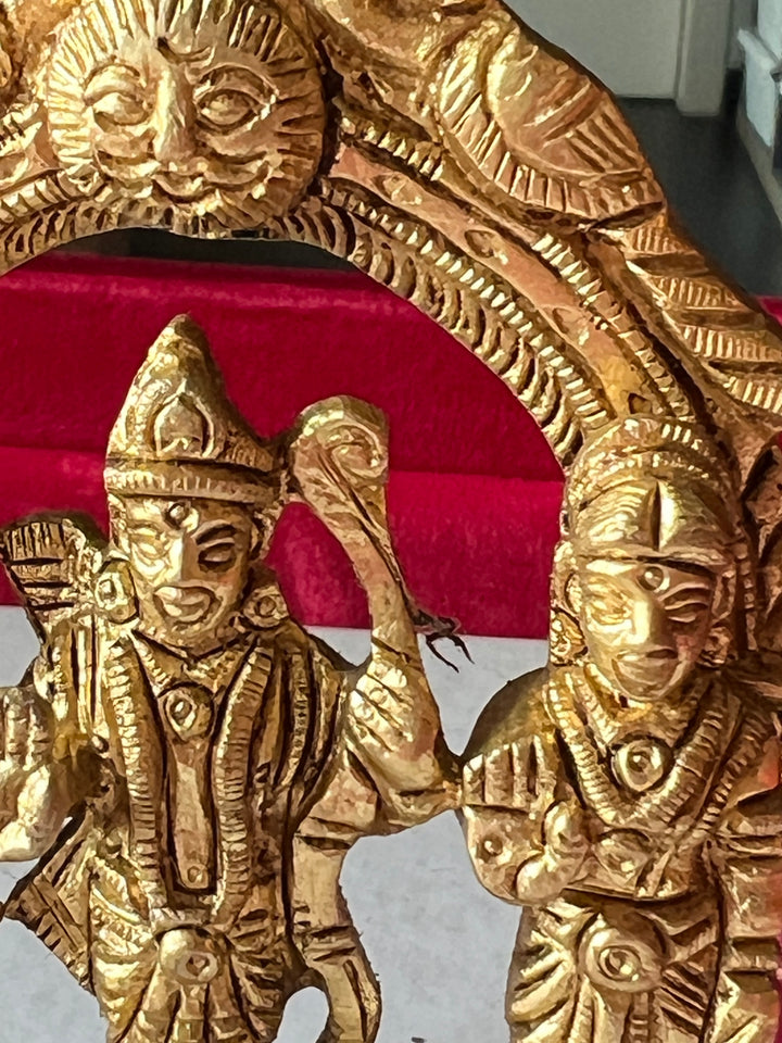 Brass Ram Darbar Sculpture - Divine Harmony and Unity