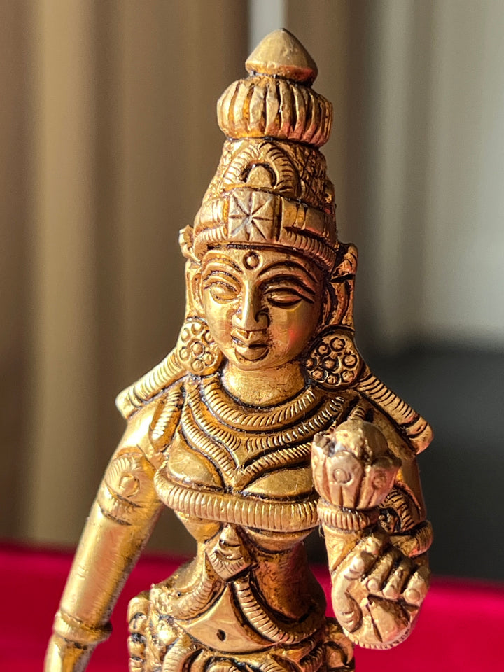 Brass Laxmi Sculpture - Goddess of Wealth and Prosperity