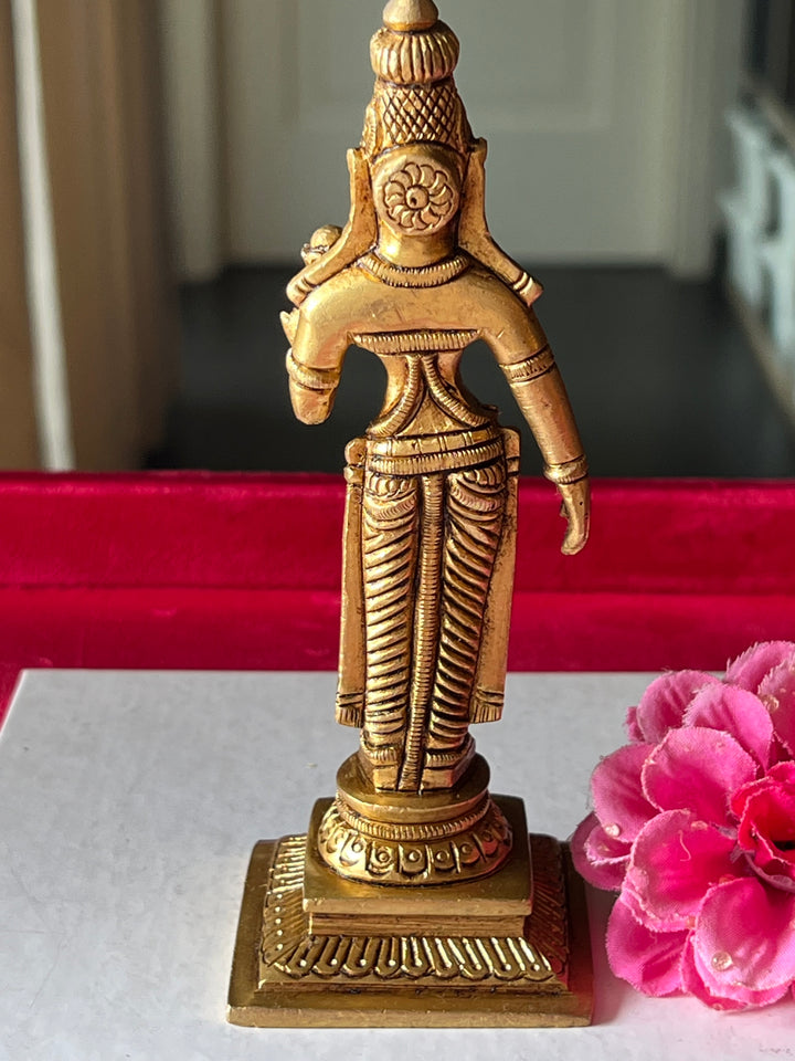 Brass Laxmi Sculpture - Goddess of Wealth and Prosperity